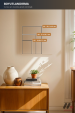 Papatya Deseni Yeşil Zemin Duvar Tablosu, Modern Ev Dekorasyonu - Görsel 10