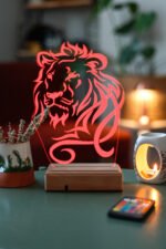 ASLAN 3D 16 Renk Gece Lambası - Görsel 2