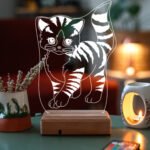 Özel Tasarım Sevimli Kedi 3D 16 Renk Dekoratif Led Lamba