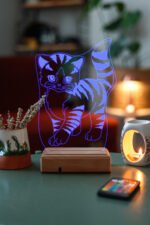 Özel Tasarım Sevimli Kedi 3D 16 Renk Dekoratif Led Lamba - Görsel 2