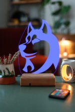 Husky Köpek 3D 16 Renk Gece Lambası - Görsel 2