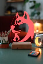 Husky Köpek 3D 16 Renk Gece Lambası - Görsel 6