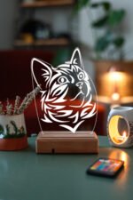 KEDİ 3D 16 RENK GECE LAMBASI - Görsel 7