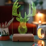 Özel Tasarım Geyik 3D 16 Renk Dekoratif Led Lamba