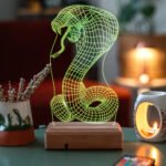 Özel Tasarım Yılan 3D 16 Renk Dekoratif Led Lamba