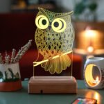 3D Baykuş 16 Renk Gece Lambası