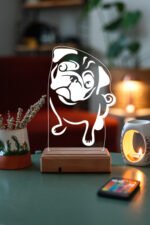 Köpek Pug 16 Renk Gece Lambası