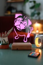 Köpek Pug 16 Renk Gece Lambası - Görsel 7