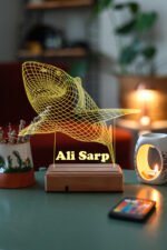 Kişiye Özel Köpek Balığı 3D 16 Renk Dekoratif Lamba - Görsel 7