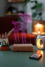 Kişiye Özel Bambi 16 Renk Dekoratif Lamba