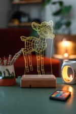 Kişiye Özel Bambi 16 Renk Dekoratif Lamba - Görsel 3