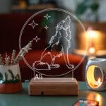 Kişiye Özel 3D Uluyan Kurt Masaüstü Led Lamba