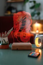 Kişiye Özel 3D Yılan Venom 16 Renk Dekoratif Led Lamba - Görsel 2