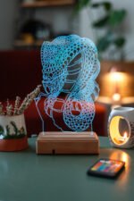 Kişiye Özel 3D Yılan Venom 16 Renk Dekoratif Led Lamba - Görsel 4