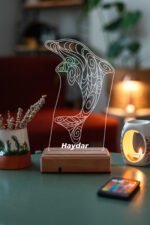 Kişiye Özel 3D Yunus 16 Renk Dekoratif Led Lamba - Görsel 7