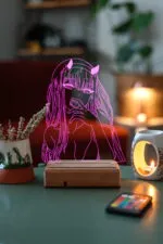 Darling In The FRANXX 002 Zero Two 16 Renk Gece Lambası - Görsel 2
