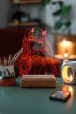 Darling In The FRANXX 002 Zero Two 16 Renk Gece Lambası - Görsel 6