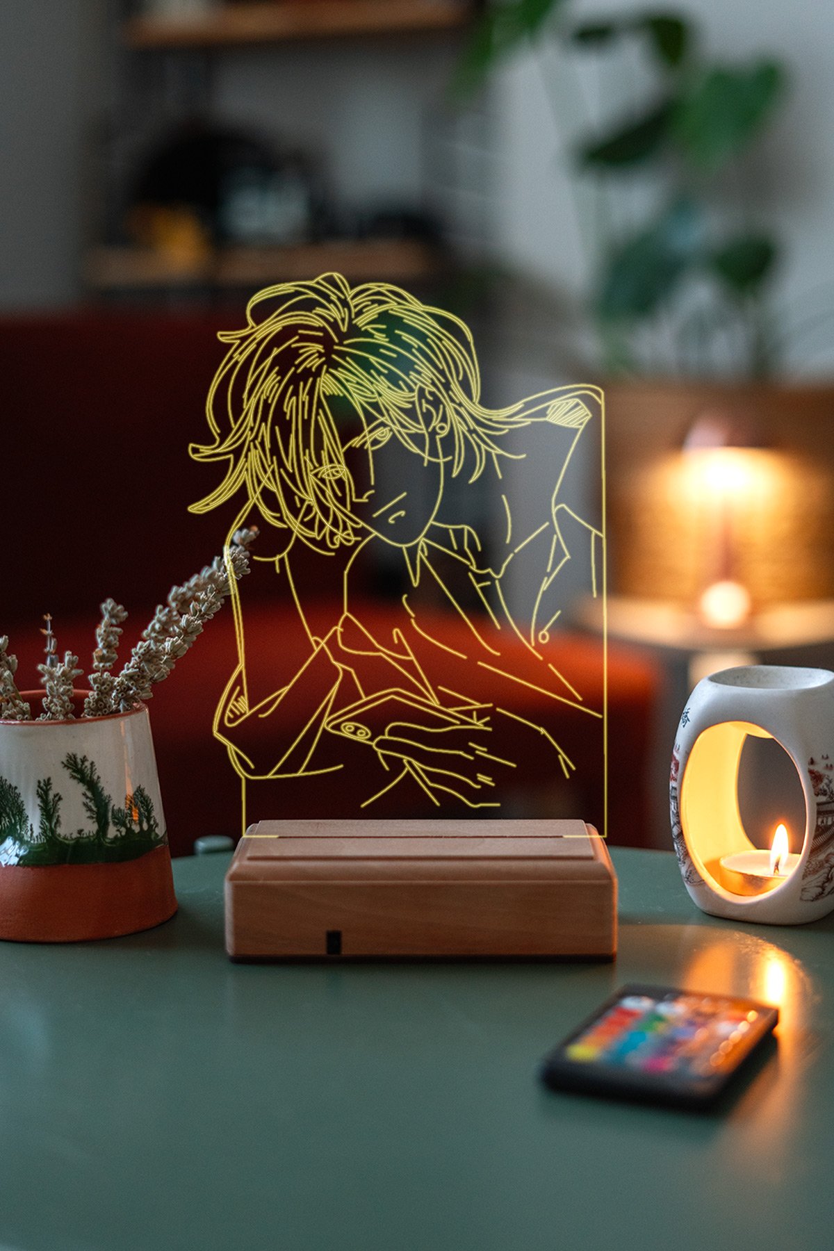 MDW-ANM-015 Banana Fish Ash Lynx 16 Renk Gece Lambası - Görsel 1