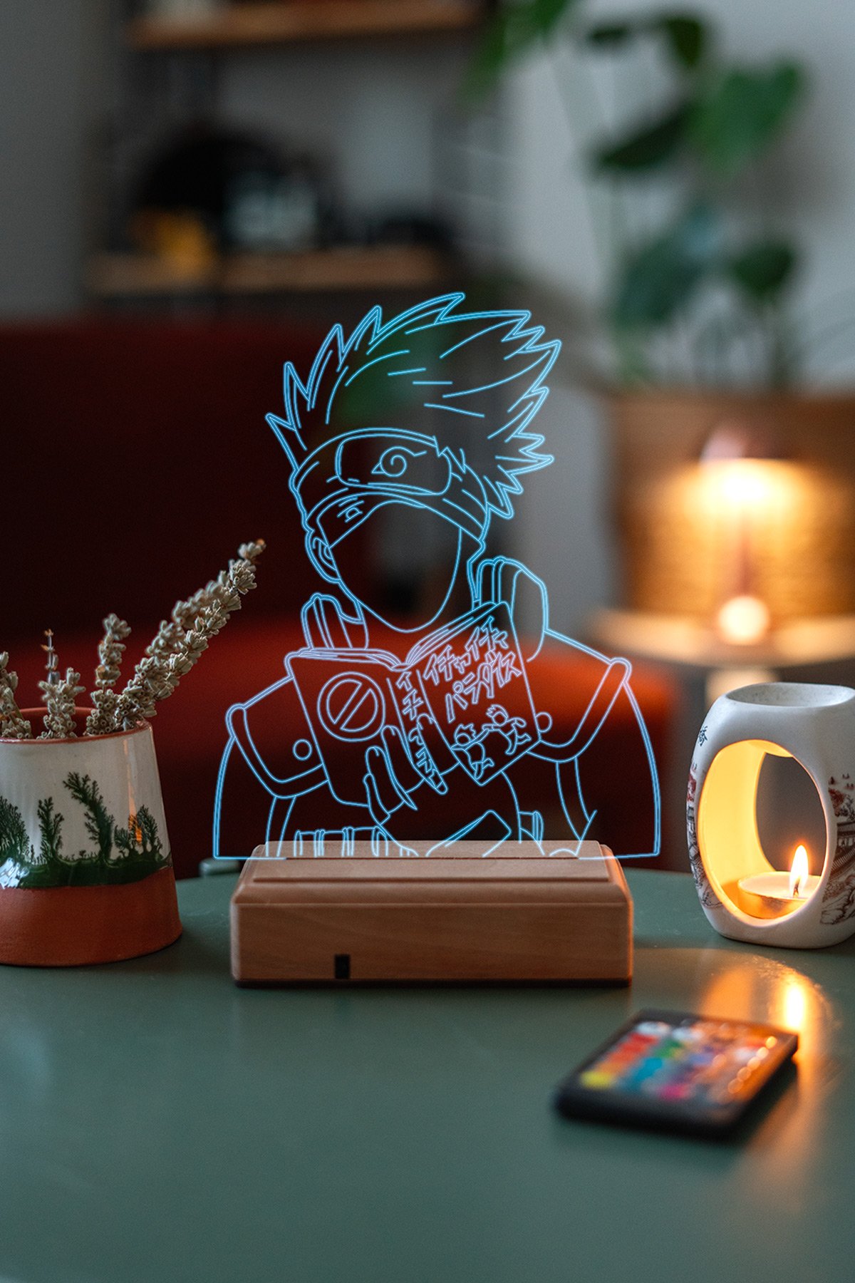 MDW-ANM-018 Naruto Kakashi Hatake 16 Renk Gece Lambası - Görsel 1