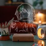 Attack Of Titans Mikasa Ackerman 16 Renk Gece Lambası