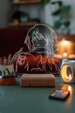 Attack Of Titans Mikasa Ackerman 16 Renk Gece Lambası