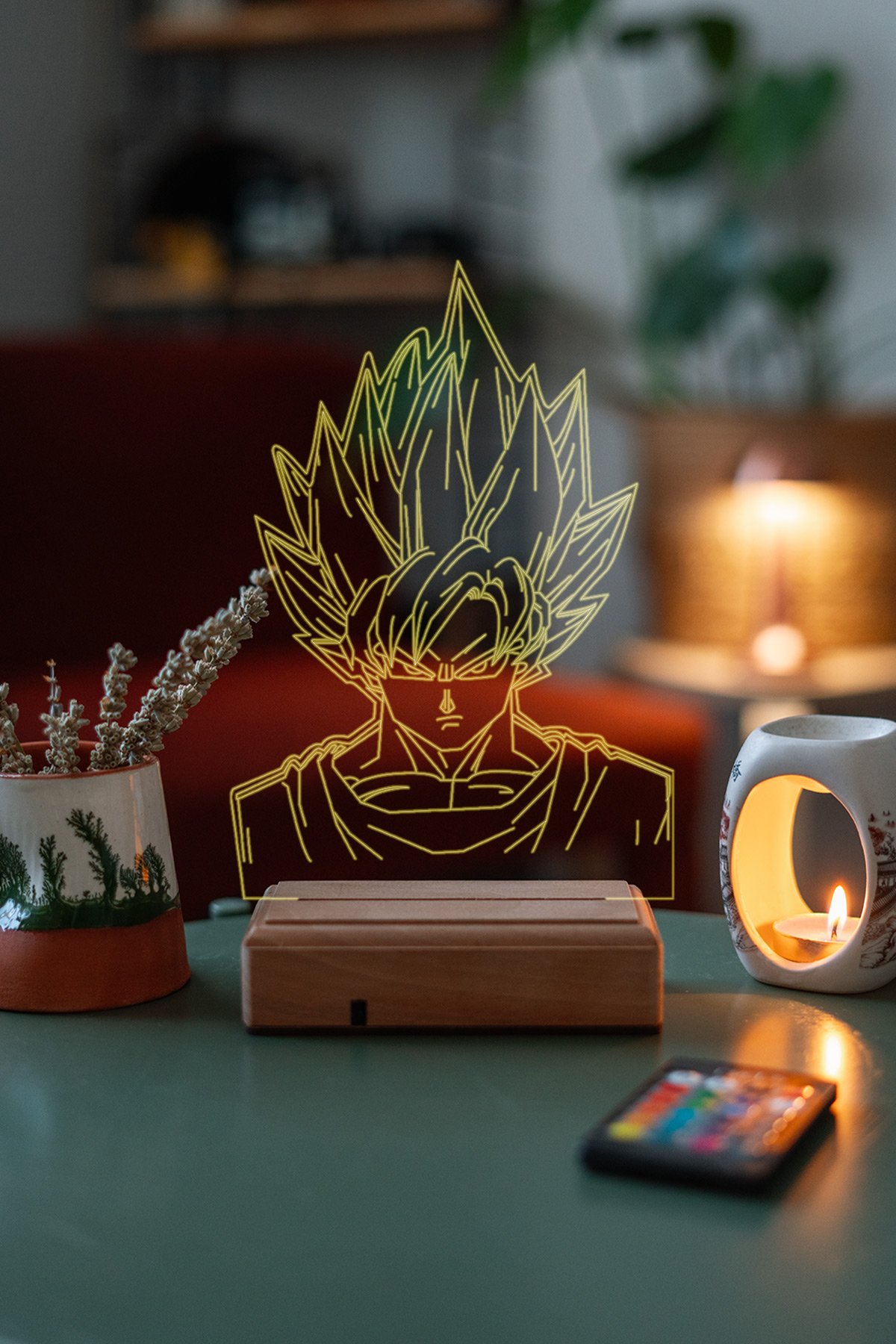 MDW-ANM-028 Dragon Ball Z Goku 16 Renk Gece Lambası - Görsel 1