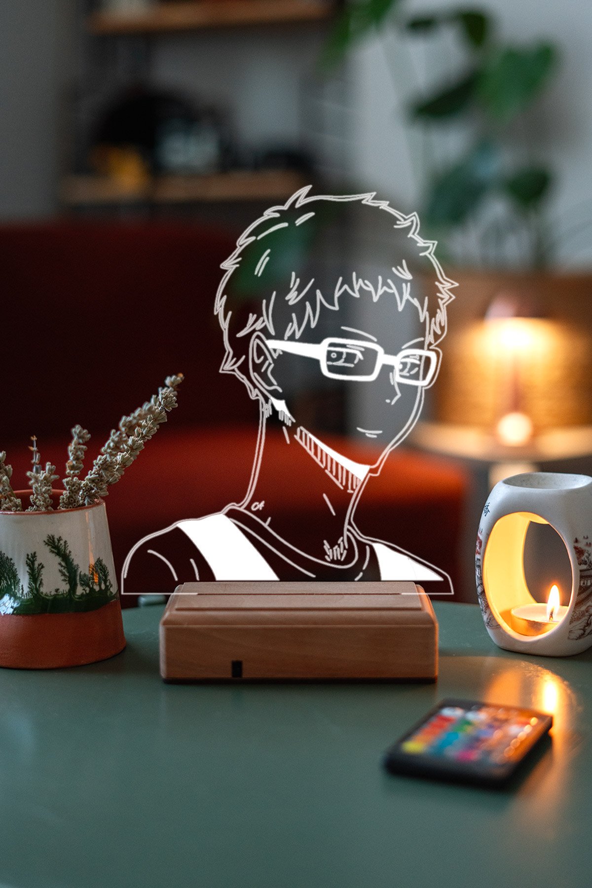 MDW-ANM-043 Haikyuu Kei Tsukishima 16 Renk Gece Lambası - Görsel 1