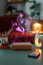 Sailor Moon Usagi Tsukino 16 Renk Gece Lambası - Görsel 5