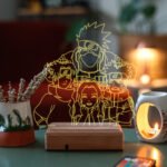 Naruto Team 7 Kakashi 16 Renk Kumandalı Gece Lambası