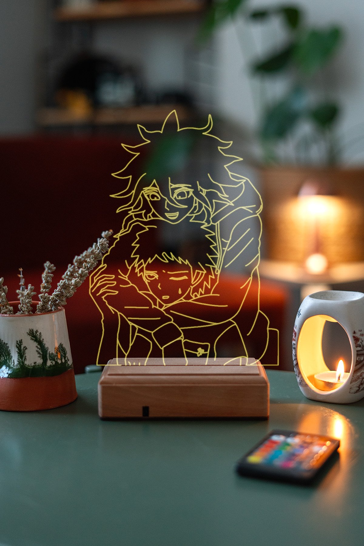 MDW-ANM-092 Danganronpa Nagito Komaeda Hajime Hinata 16 Renk Gece Lambası - Görsel 1