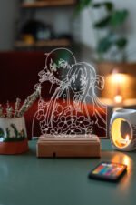Sword Art Online Kirito and Asuna 16 Renk Gece Lambası - Görsel 5