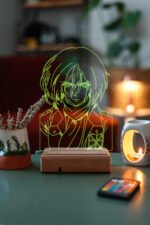 Mikasa Ackerman Attack On Titan 16 Renk Gece Lambası - Görsel 6