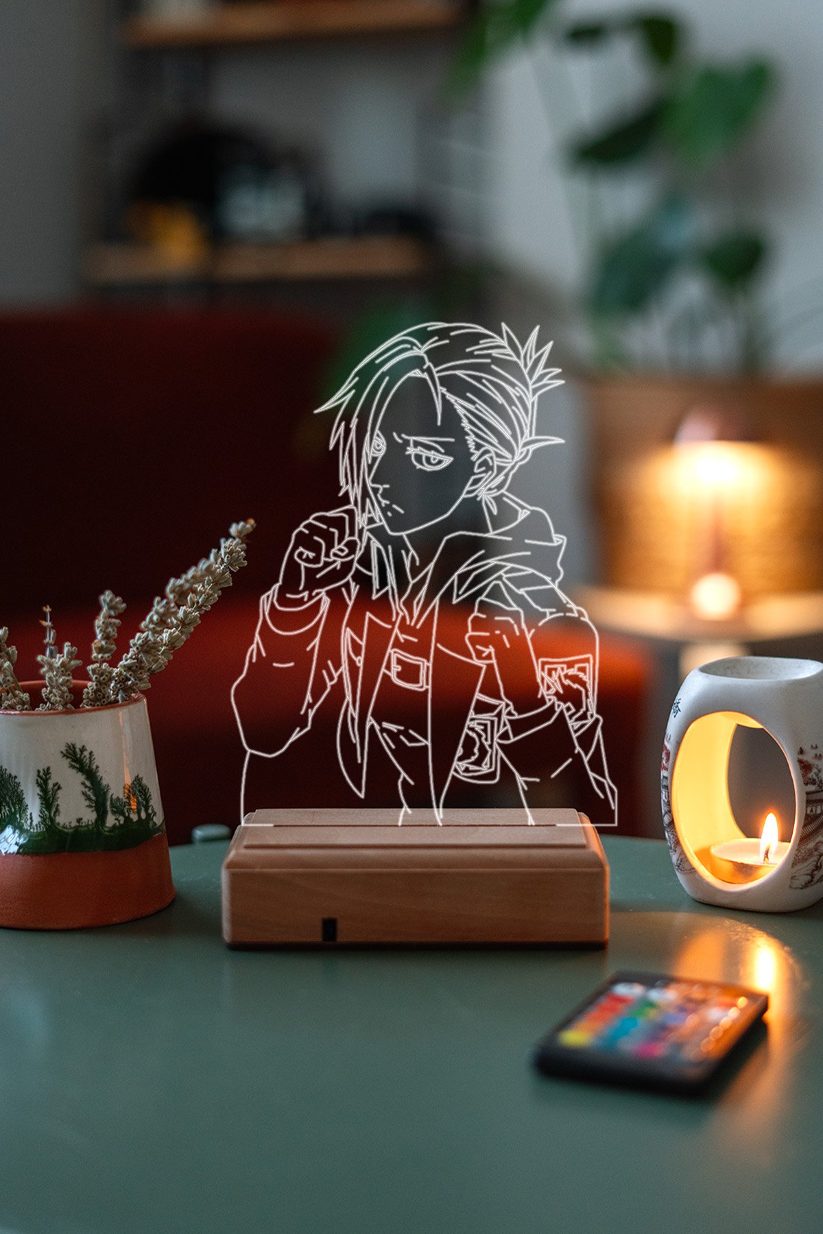 MDW-ANM-109 Annie Leonhart Attack On Titan 16 Renk Gece Lambası - Görsel 1