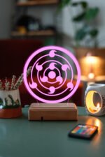 Sharingan Naruto Sembol 16 Renk Anime Gece Lambası - Görsel 4