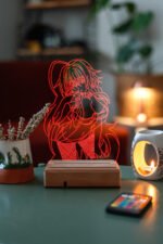 High School DxD Rias Gremory 16 Renk Anime Gece Lambası - Görsel 2