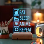 Eat-Sleep-Anime 16 Renk Anime Gece Lambası