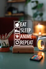 Eat-Sleep-Anime 16 Renk Anime Gece Lambası - Görsel 4