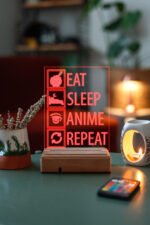 Eat-Sleep-Anime 16 Renk Anime Gece Lambası - Görsel 6