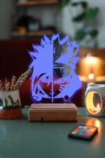 Naruto Sasuke Uchiha - Naruto Uzumaki 16 Renk Anime Gece Lambası - Görsel 2