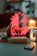 Naruto Sasuke Uchiha - Naruto Uzumaki 16 Renk Anime Gece Lambası - Görsel 6