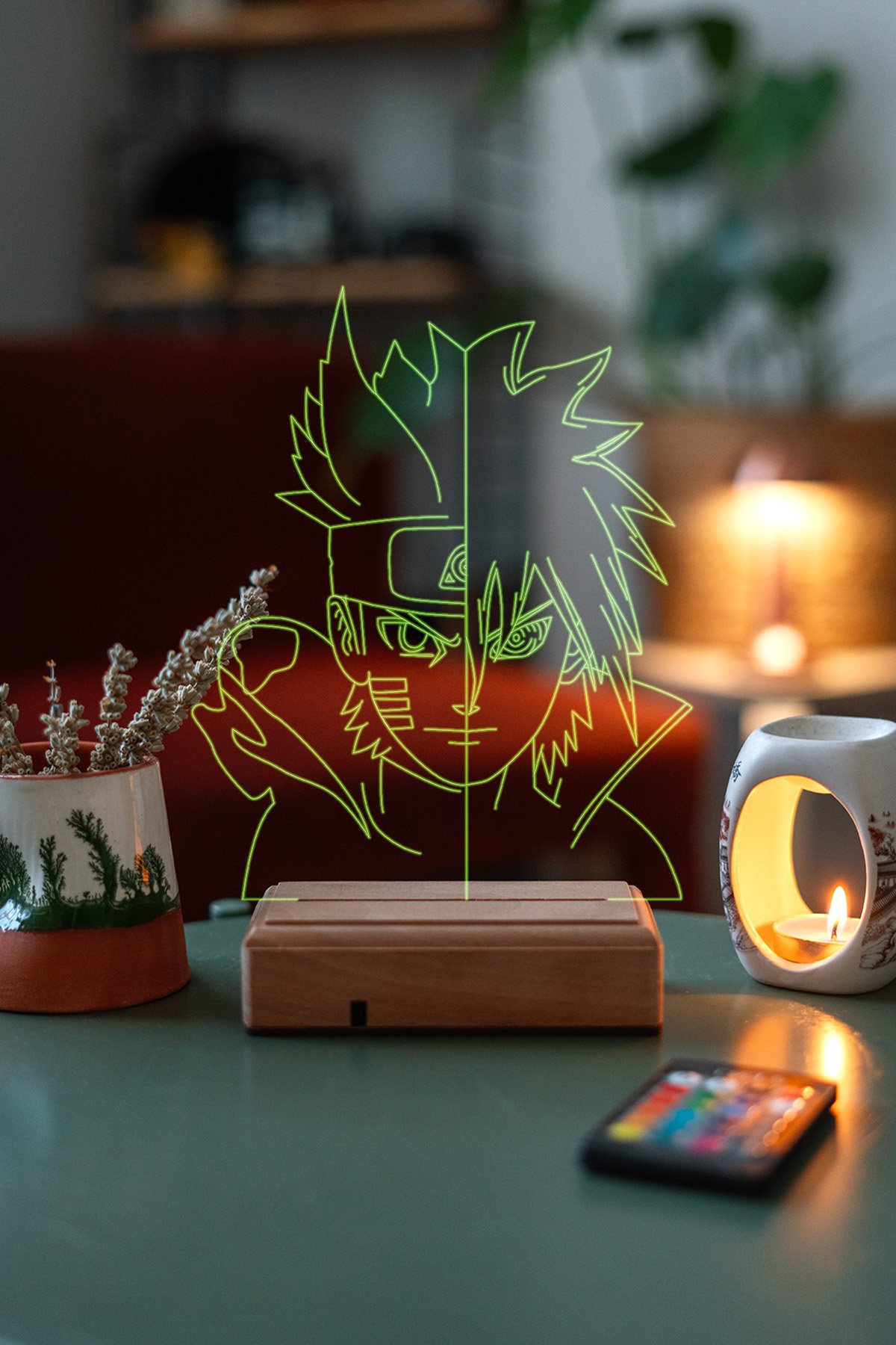 MDW-ANM-187 Sasuke Uchiha Uzumaki Naruto 16 Renkli Anime Gece Lambası - Görsel 1