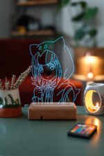 Chiaki Nanami - Danganronpa 16 Renkli Anime Gece Lambası - Görsel 4