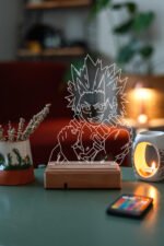 Eijiro Kirishima My Hero Academia 16 Renk Kumandalı Anime Gece Lambası
