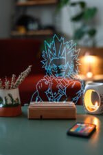 Eijiro Kirishima My Hero Academia 16 Renk Kumandalı Anime Gece Lambası - Görsel 5