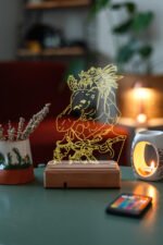 Dio Brando JoJo's Bizarre 16 Renkli Kumandalı Anime Gece Lambası - Görsel 5