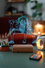 Monkey D.Luffy One Piece 16 Renkli Kumandalı Anime Gece Lambası - Görsel 5