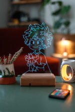 My Hero Academia Deku Izuku Midoriya 16 Renk Anime Gece Lambası - Görsel 7