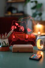 Pokemon Bulbasaur 16 Renkli Kumandalı Anime Gece Lambası - Görsel 6