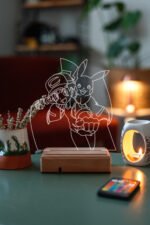 Pokemon Ash & Pikachu 16 Renkli Kumandalı Anime Gece Lambası