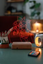 Pokemon Ash & Pikachu 16 Renkli Kumandalı Anime Gece Lambası - Görsel 6
